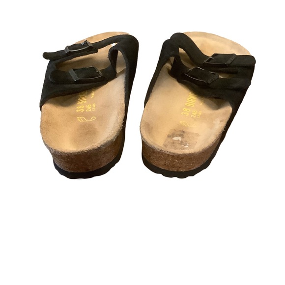 🖤 Birkenstock Arizona Suede Leather Sandals – Black – Size 38 (L7/M6) - Picture 3 of 6